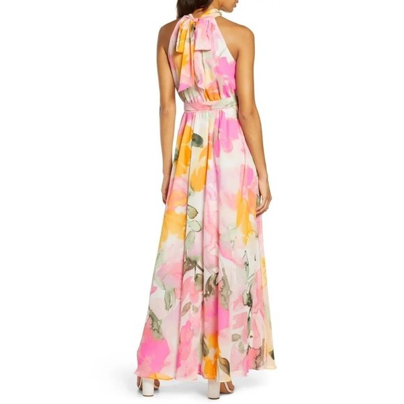 Eliza J Floral Halter Maxi Dress - Picture 3 of 6